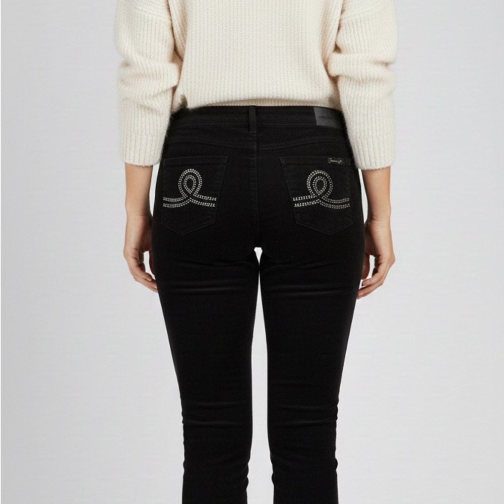 Seven7 Black Straight Leg Mid Rise NWT Jeans/Leggings